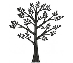 Stickdatei - Baum Herbst Silhouette